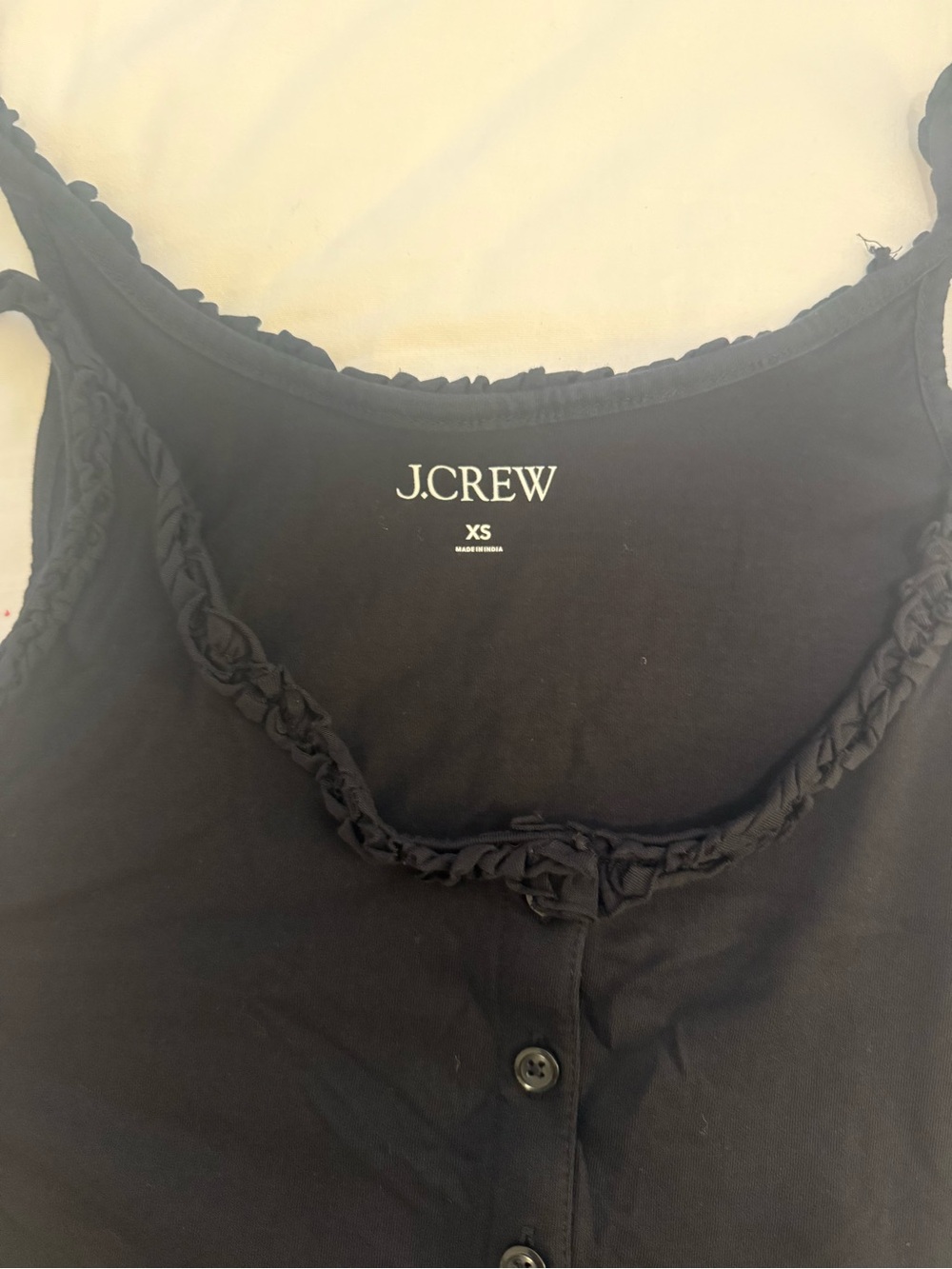 J.Crew Ruffle Button Tank Top - Picture 3 of 4